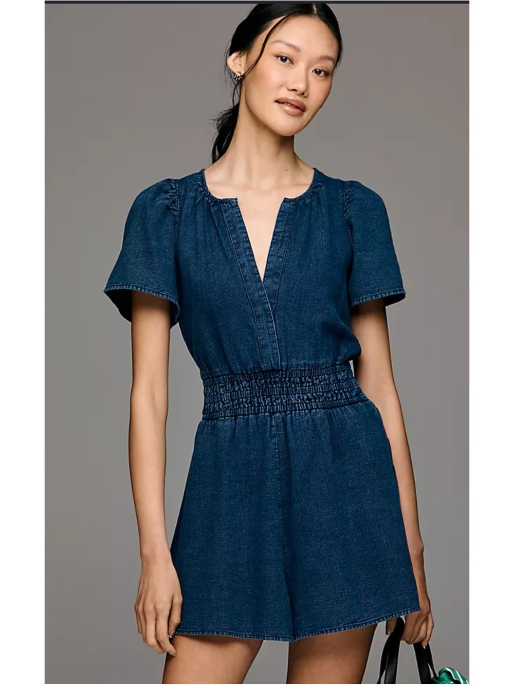 Anthropologie Somerset Romper Denim Size Large